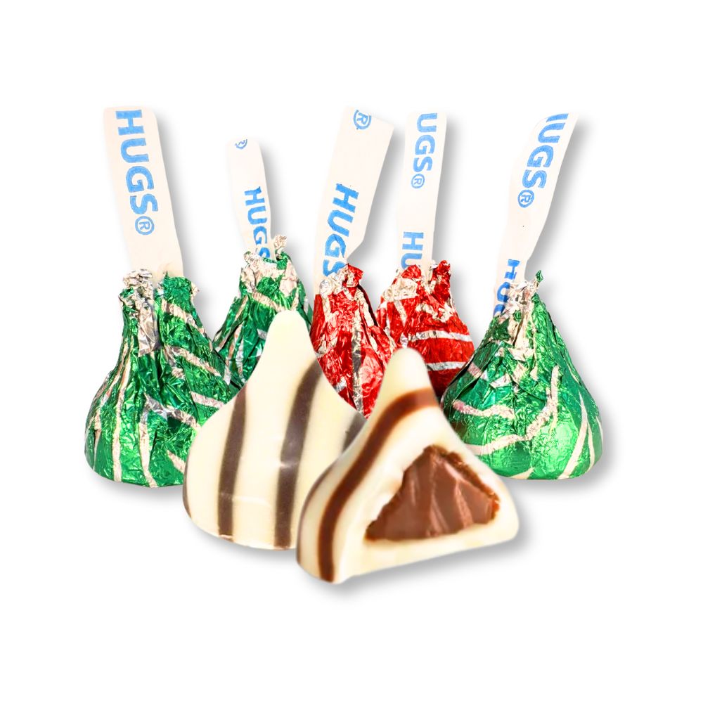 Hershey's Hugs Milk Chocolate Kisses Hugged by White Creme