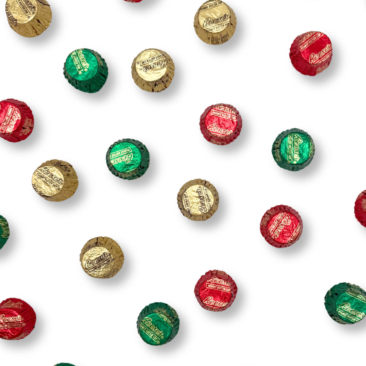 Reese's Miniature Cups Milk Chocolate & Peanut Butter – Christmas Foils, Bulk Value Pack