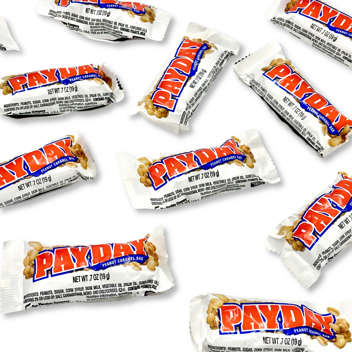 PayDay Peanut Caramel Candy Bars .7 oz, Bulk Value Bag