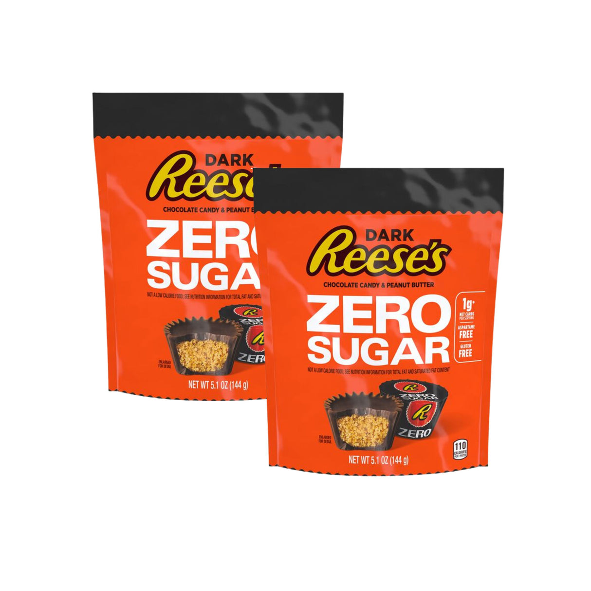 Reese's Zero Sugar Miniatures Dark Chocolate Peanut Butter Cups 5.1 oz
