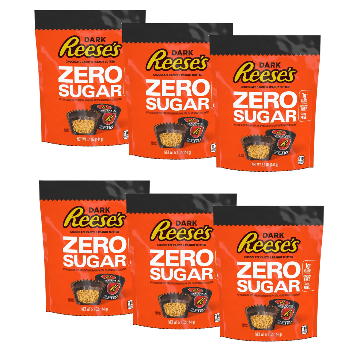 Reese's Zero Sugar Miniatures Dark Chocolate Peanut Butter Cups 5.1 oz