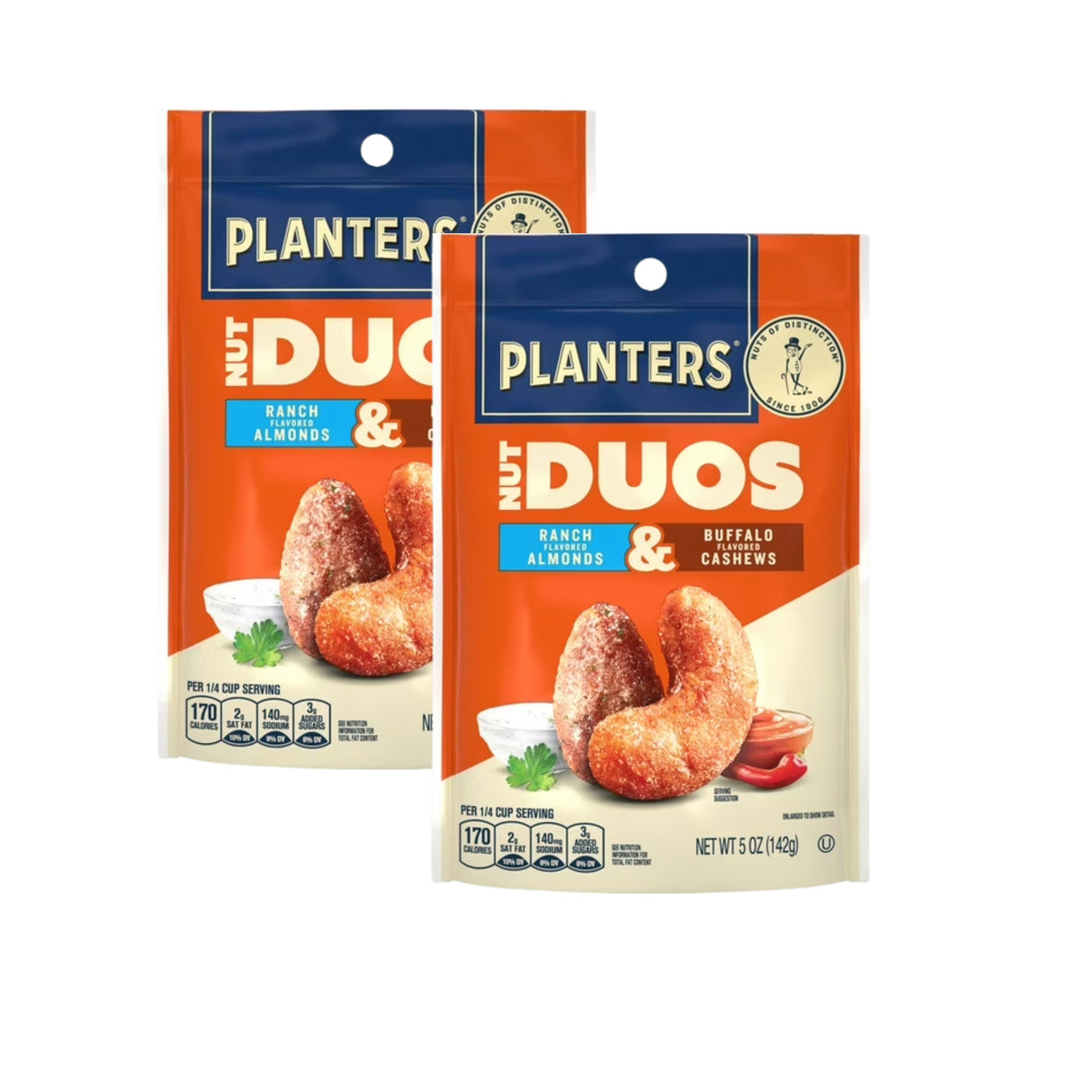 Planters Nut Duos Ranch Almonds & Buffalo Cashews 5 oz