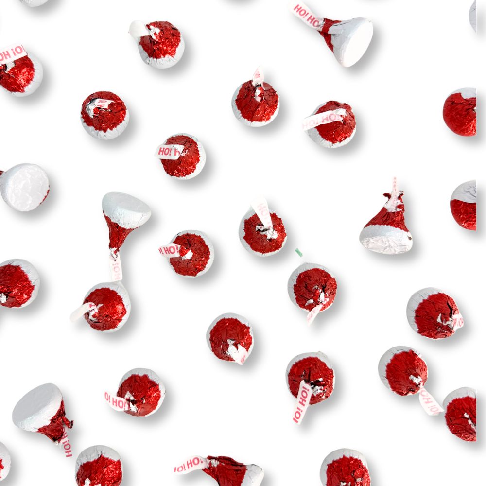 Hershey's Kisses Milk Chocolate Santa Hats, Bulk Value Bag