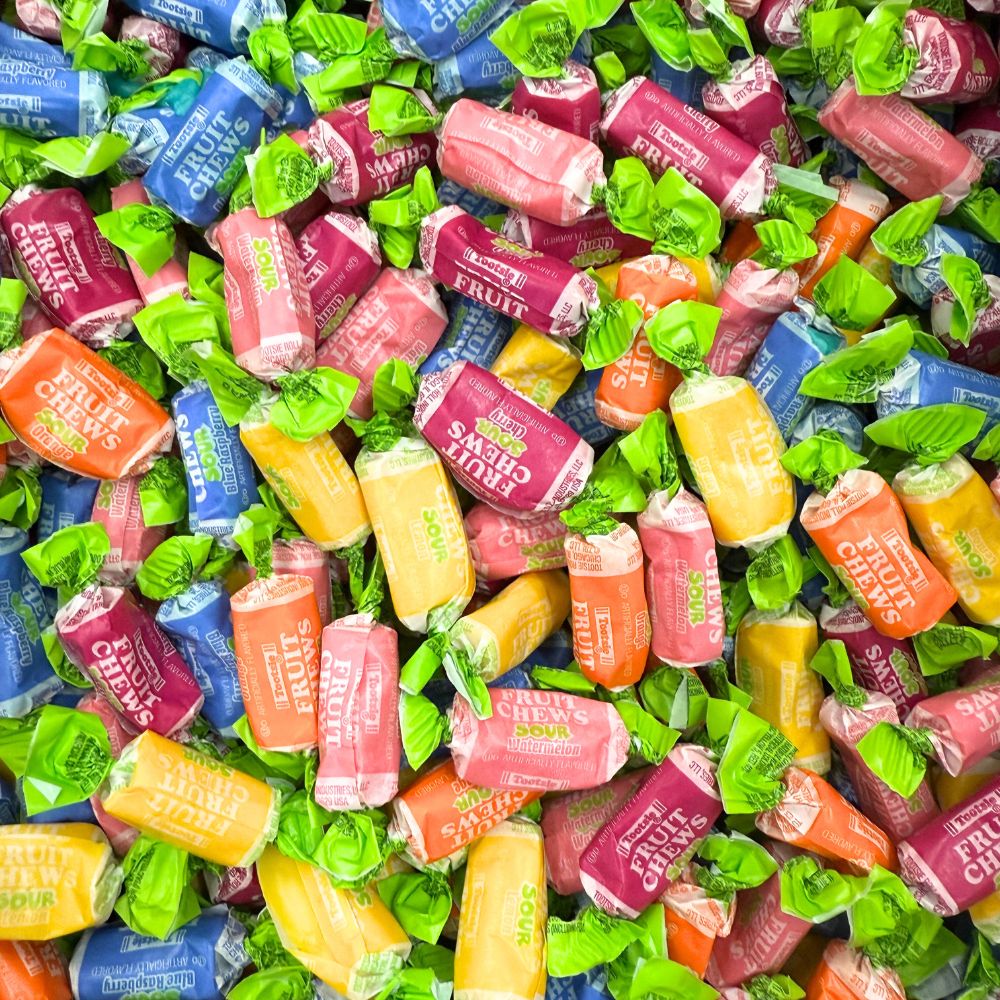 Tootsie Roll Fruit Chews – Sour – Assorted Flavors – Bulk Value Pack