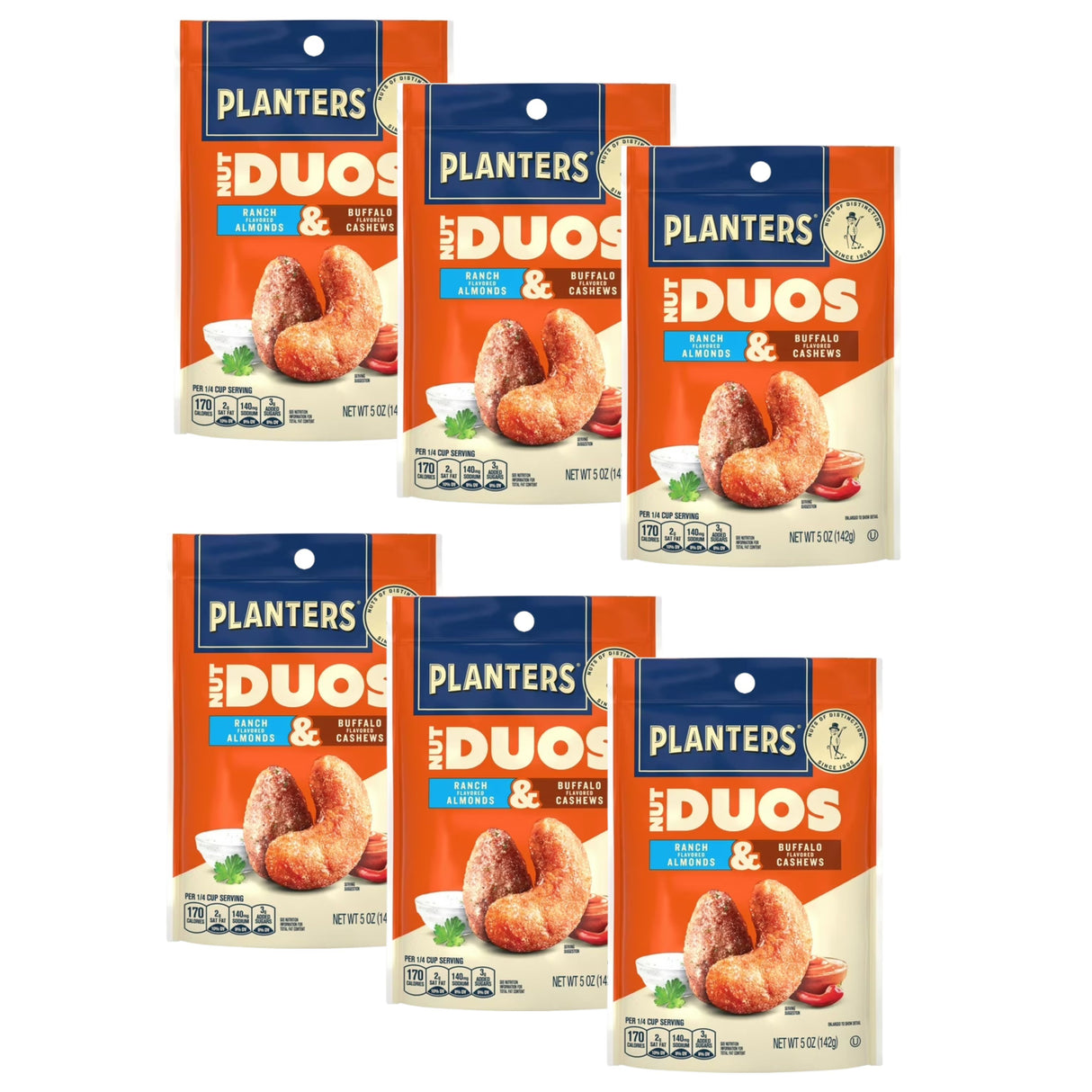 Planters Nut Duos Ranch Almonds & Buffalo Cashews 5 oz