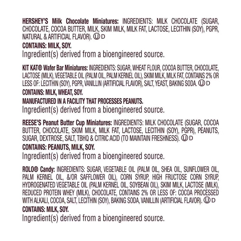 Hershey's, Reese's, Kit Kat & Rolo Miniatures Size Chocolate – Variety Pack – 8.95 oz