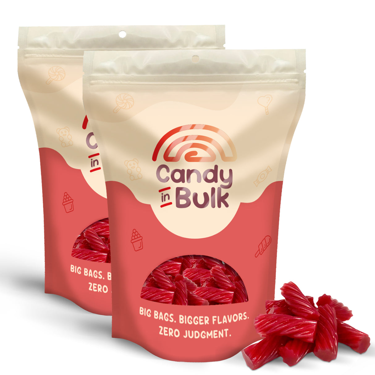 Darrell Lea Soft Licorice Strawberry Candy – Bulk Value Bag