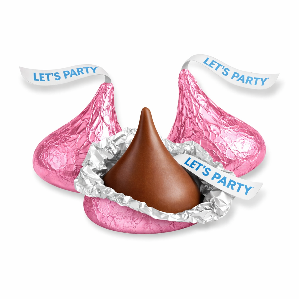 Hershey's Kisses Milk Chocolate – Pink Foils – Bulk Value Pack