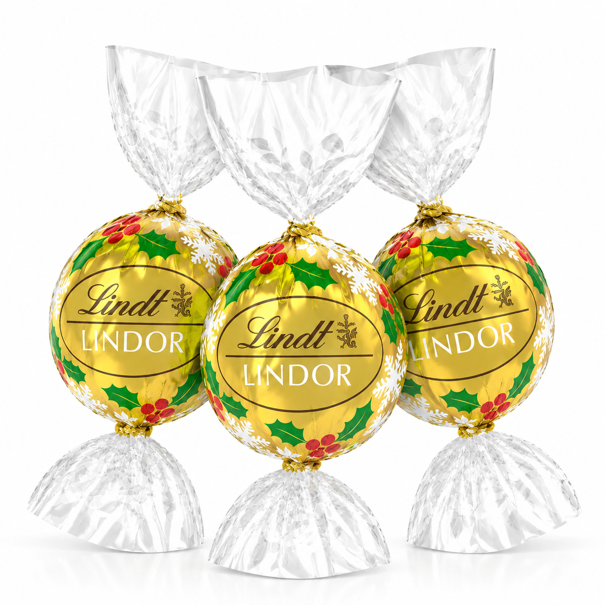 Lindt LINDOR White Chocolate Truffles – Holiday Wrappers – Bulk Value Bag
