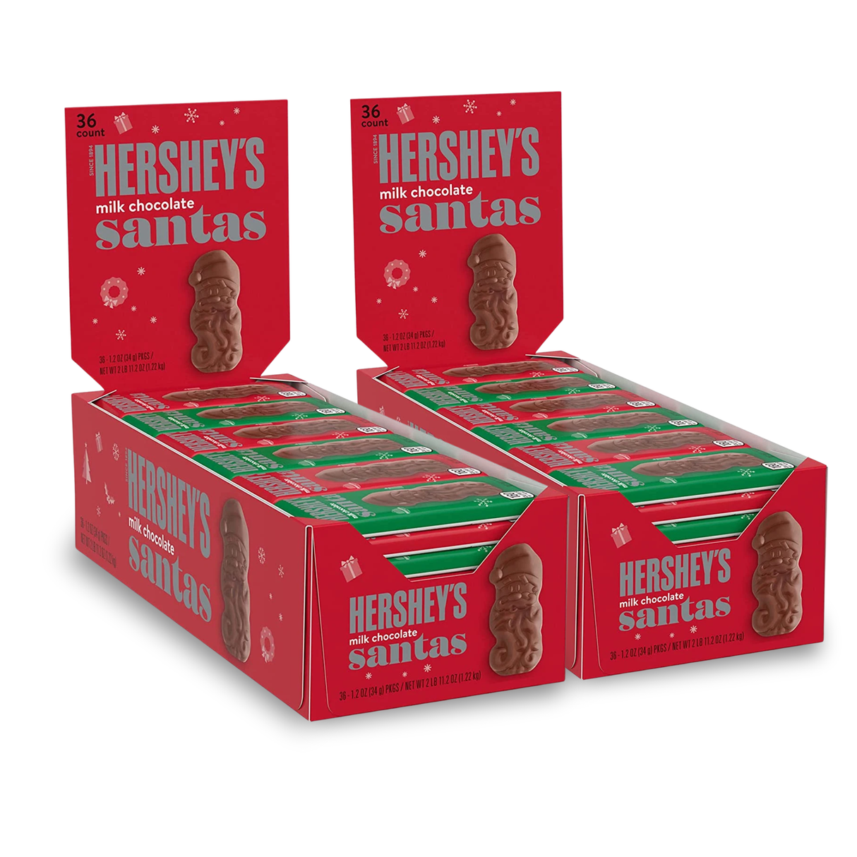 Hershey's Milk Chocolate Santas 1.2 oz