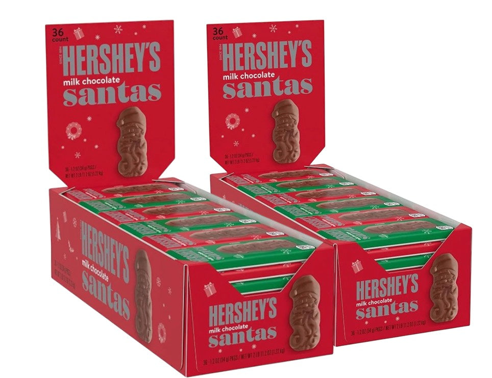 Hershey's Milk Chocolate Santas 36 Pack