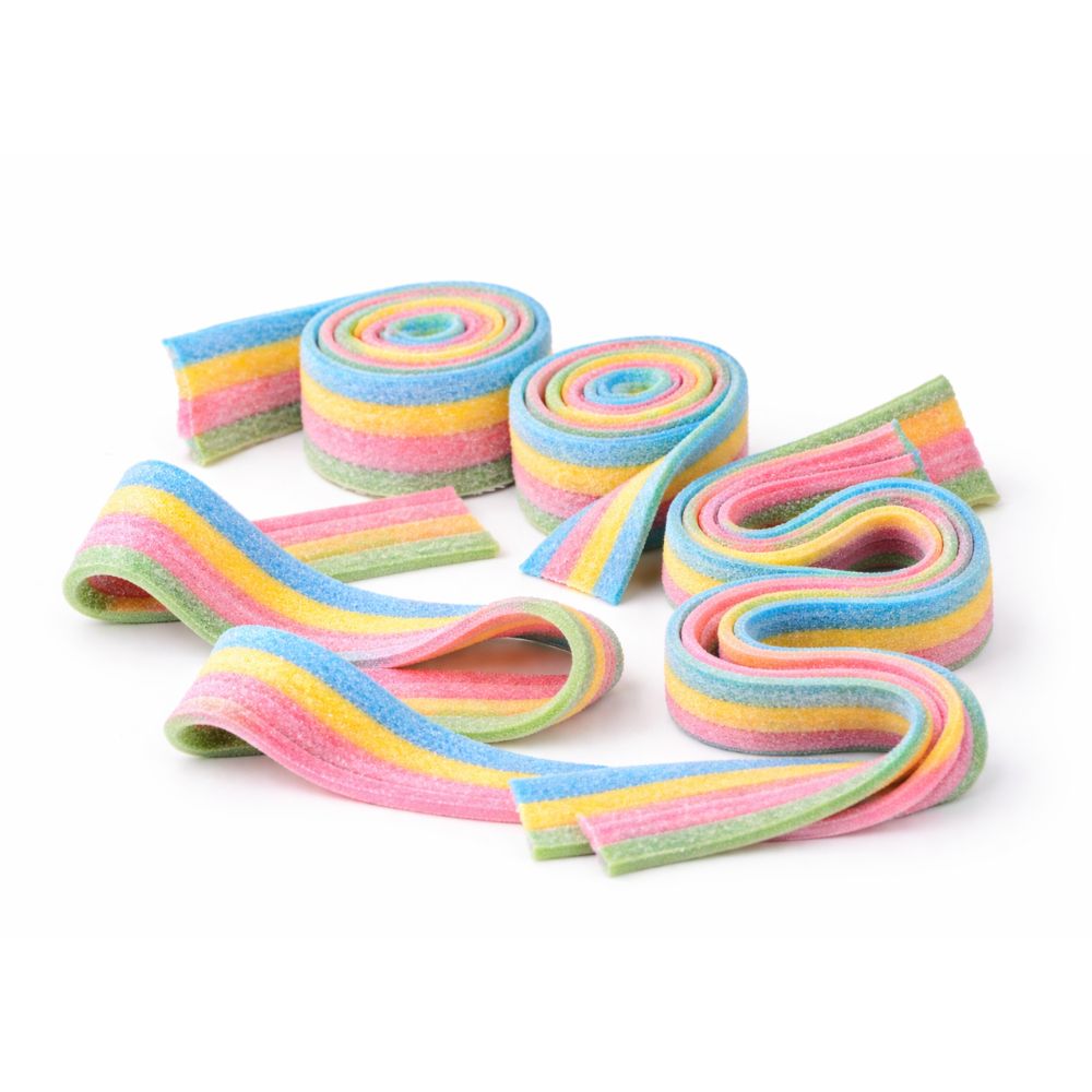 Dorval Sour power Belts Rainbow – Classic Sweet & Sour Candy – Bulk Value Bag