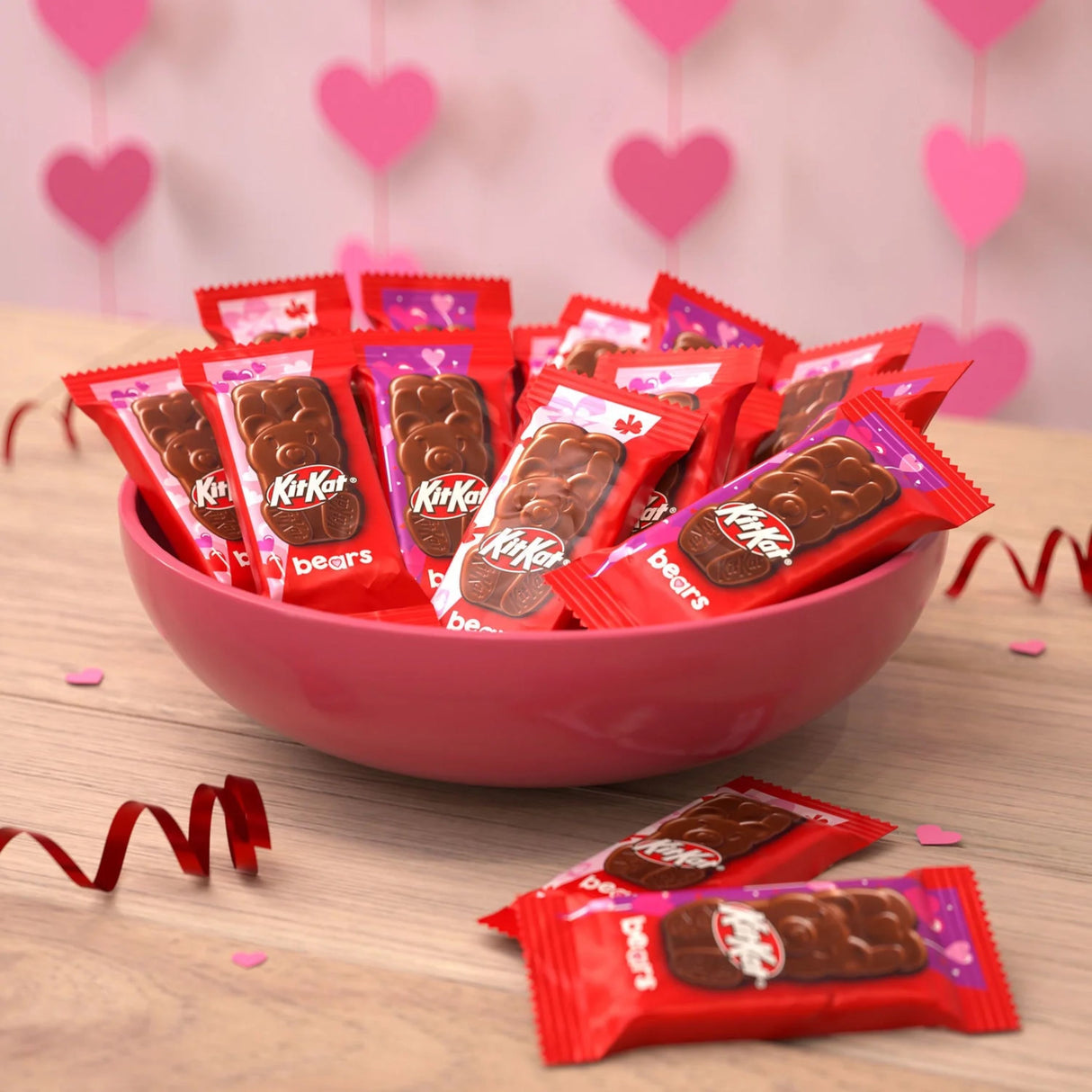 KitKat Bears Crisp Wafer in Milk Chocolate – Valentine’s Edition – Bulk Value Bag