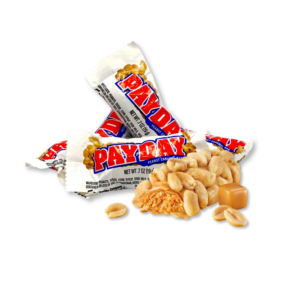 PayDay Peanut Caramel Candy Bars .7 oz, Bulk Value Bag