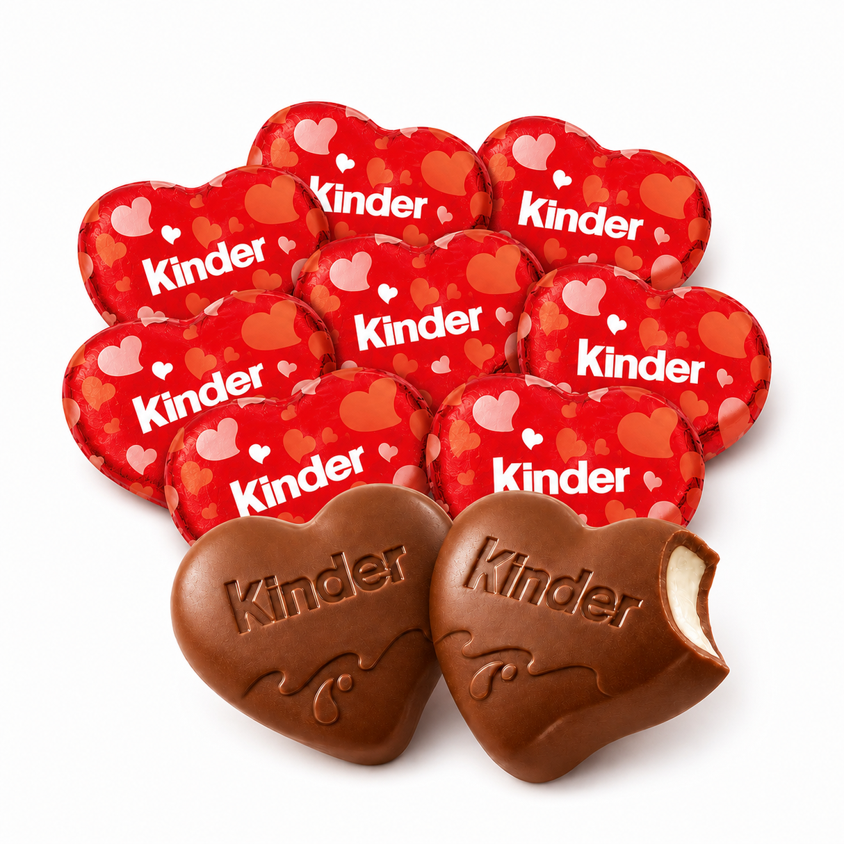 Kinder Mini Hearts Milk Chocolate – Individually Wrapped – Bulk Value Bag