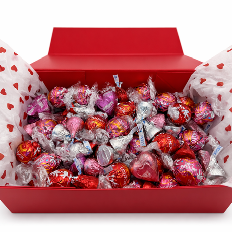 Valentine’s Day Chocolate Gift Box with Hershey’s & Lindt Favorites – Red Box – 2 lb