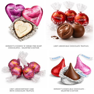 Valentine’s Day Chocolate Gift Box with Hershey’s & Lindt Favorites – Pink Box – 2 lb