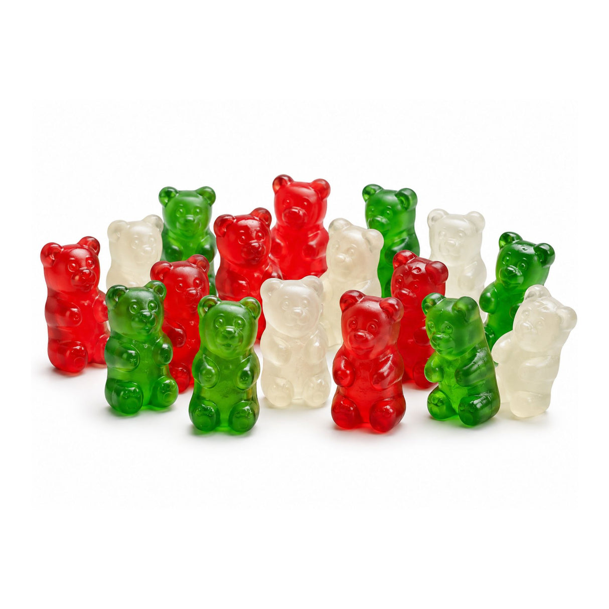 Christmas Gummi Bears – Red, White & Green – Bulk Value Bag