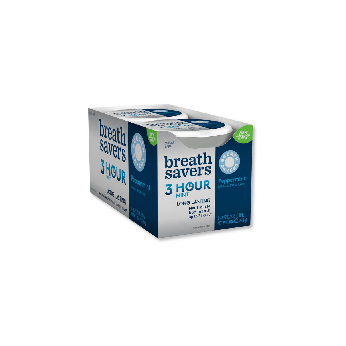 Breath Savers Sugar Free Peppermint Mints 8 Tins Pack