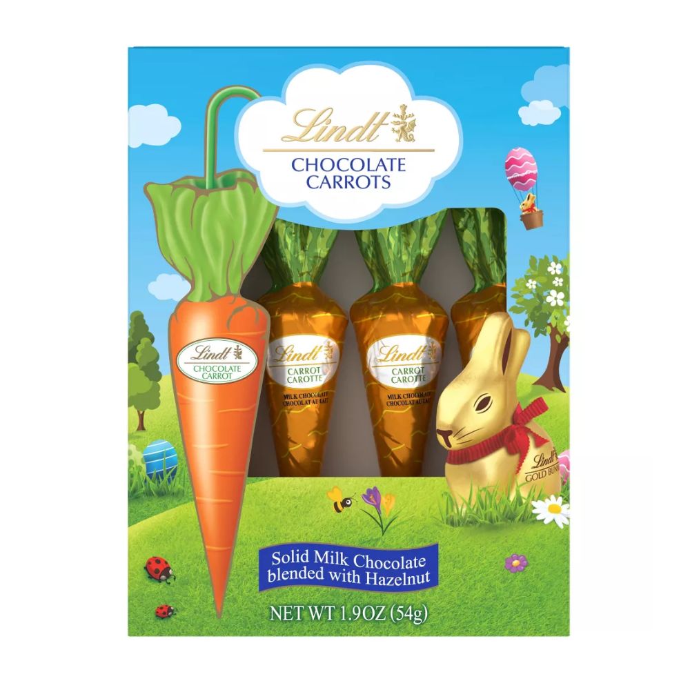 Lindt Milk Chocolate Easter Carrots 4-pk (1.9 oz)