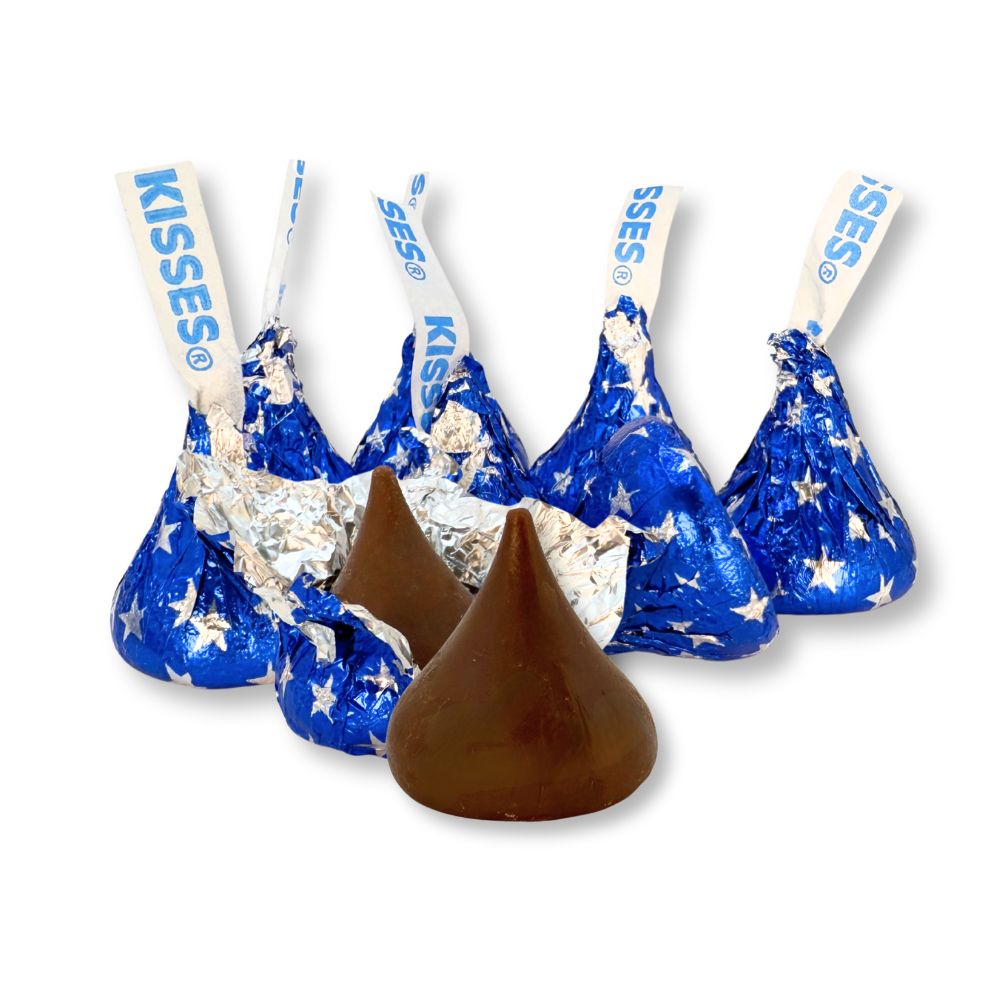 Hershey's Kisses Milk Chocolate Blue Foil With Stars