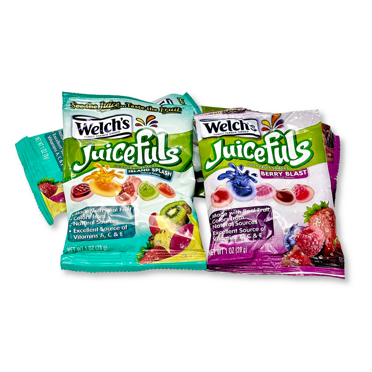 Welch's Juicefuls, Berry Blast & Island Splash, Snack Size Gummies, Bulk Value Bag