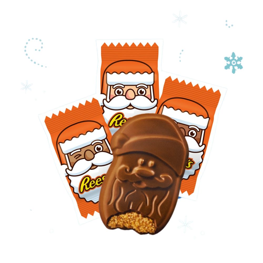 Reese's Milk Chocolate Peanut Butter Santa – Snack Size – Bulk Value Pack