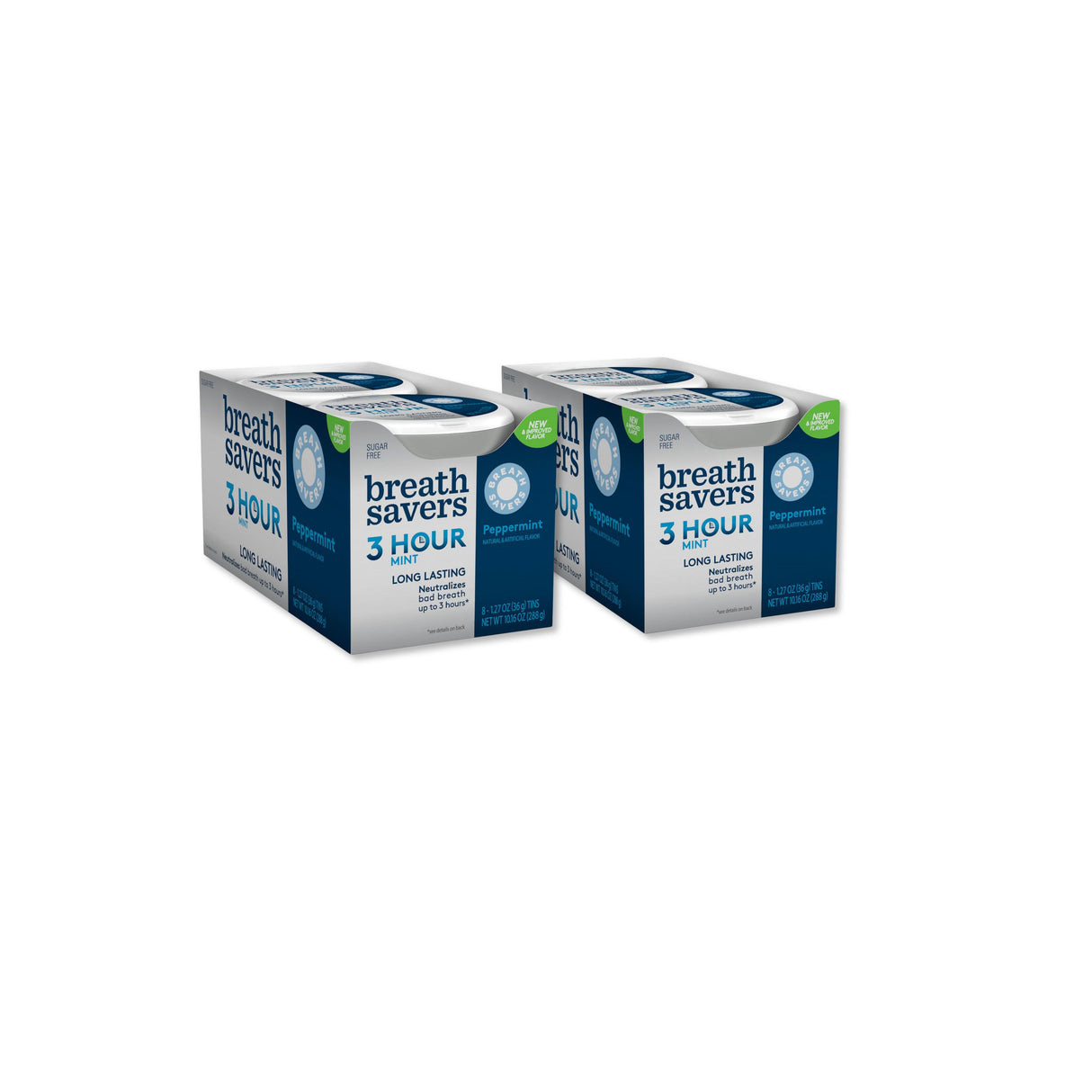 Breath Savers Sugar Free Peppermint Mints 8 Tins Pack