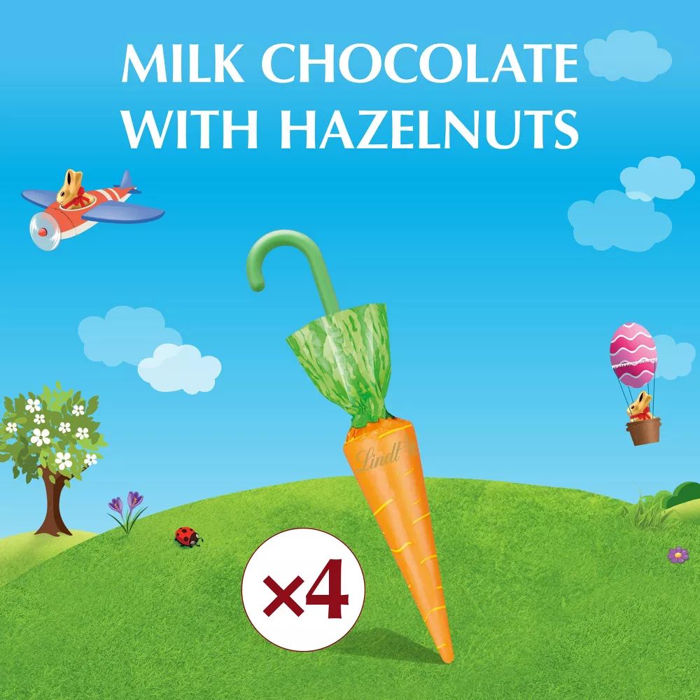 Lindt Milk Chocolate Easter Carrots 4-pk (1.9 oz)