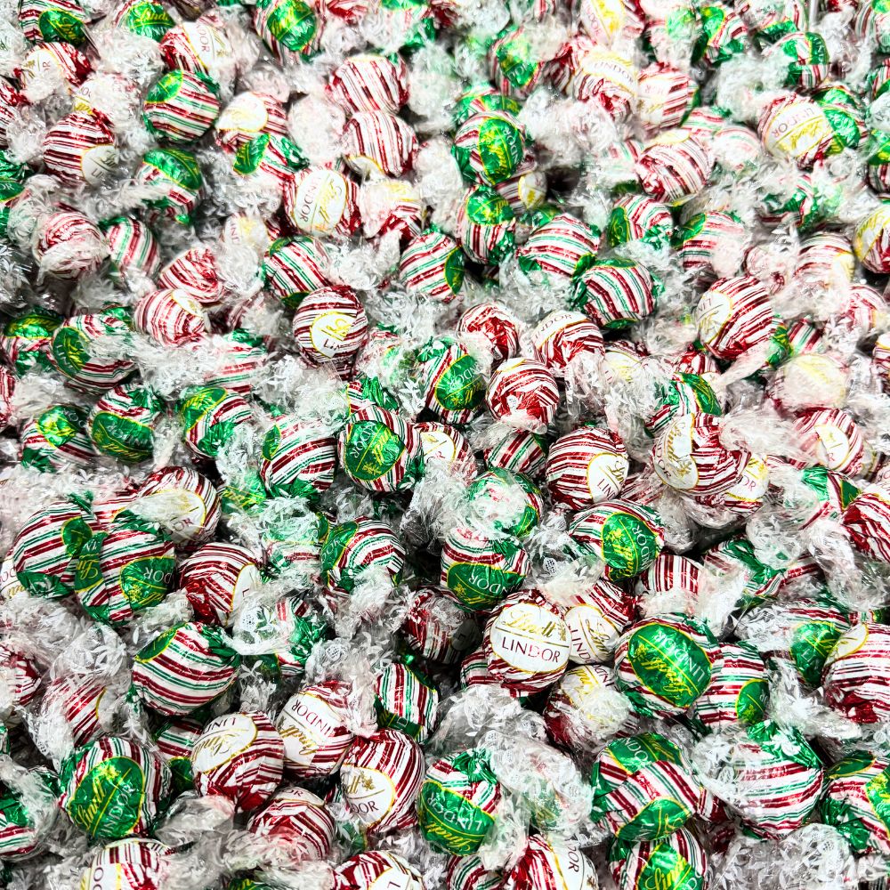 Lindt LINDOR Peppermint Assorted Chocolate Truffles – Bulk Value Bag