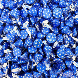 Hershey's Kisses Milk Chocolate Blue Foil With Stars