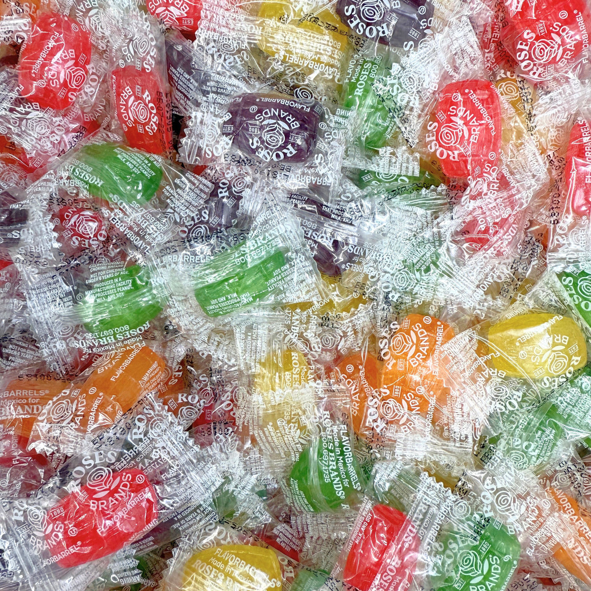 Roses Brands Assorted Flavor Barrels Hard Candy – Bulk Value Bag