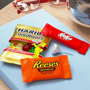 Reese's, Kit Kat, Hershey's Kisses & Haribo Goldbears Miniature Size Candy – Variety Pack – 31.41 oz