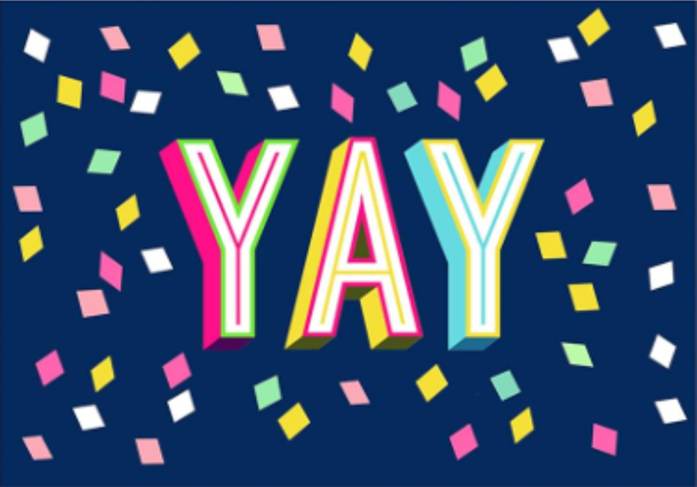 Yay  - Greeting Card