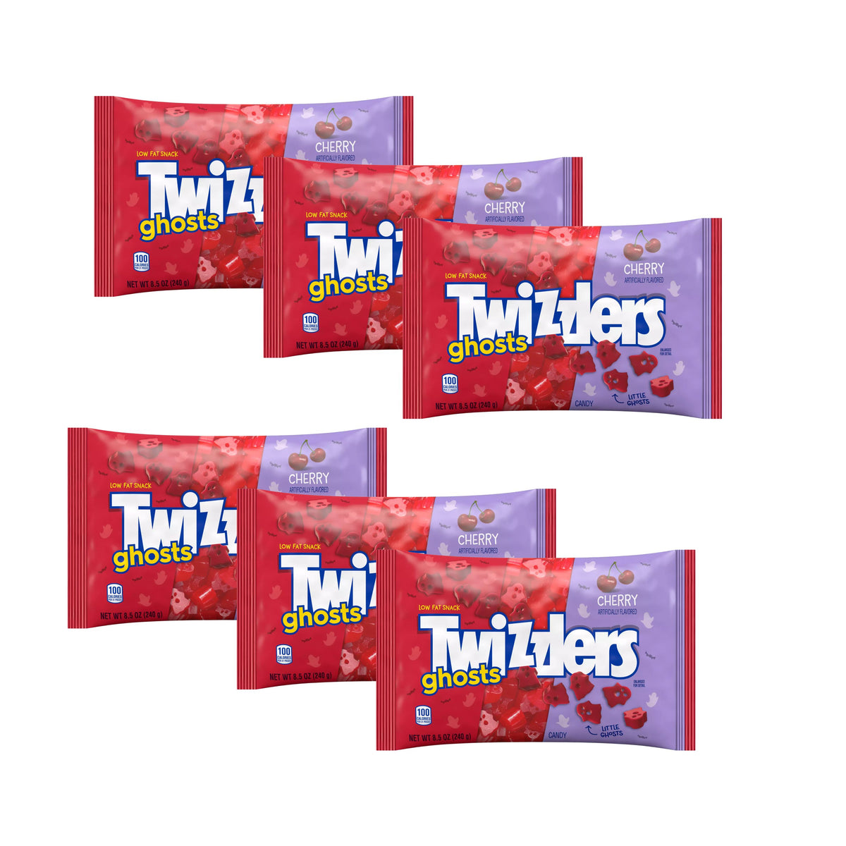 Twizzlers Cherry Flavored Ghosts Chewy Candy – 8.5 oz Bag