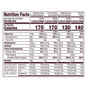 Hershey's, Reese's, Kit Kat & Rolo Miniatures Size Chocolate – Variety Pack – 8.95 oz