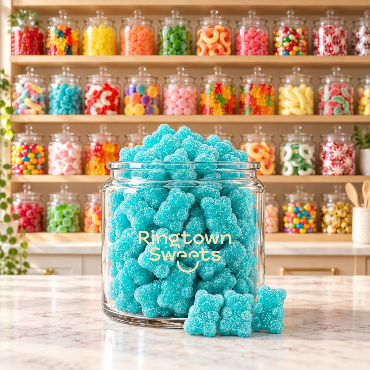 Ringtown Sweets Baby Blue Sour Gummy Bears Candy