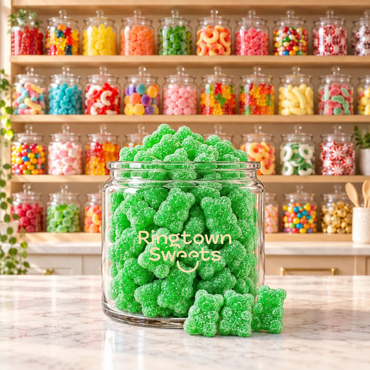 Ringtown Sweets Sour Apple Gummy Bears Candy – Candy In Bulk