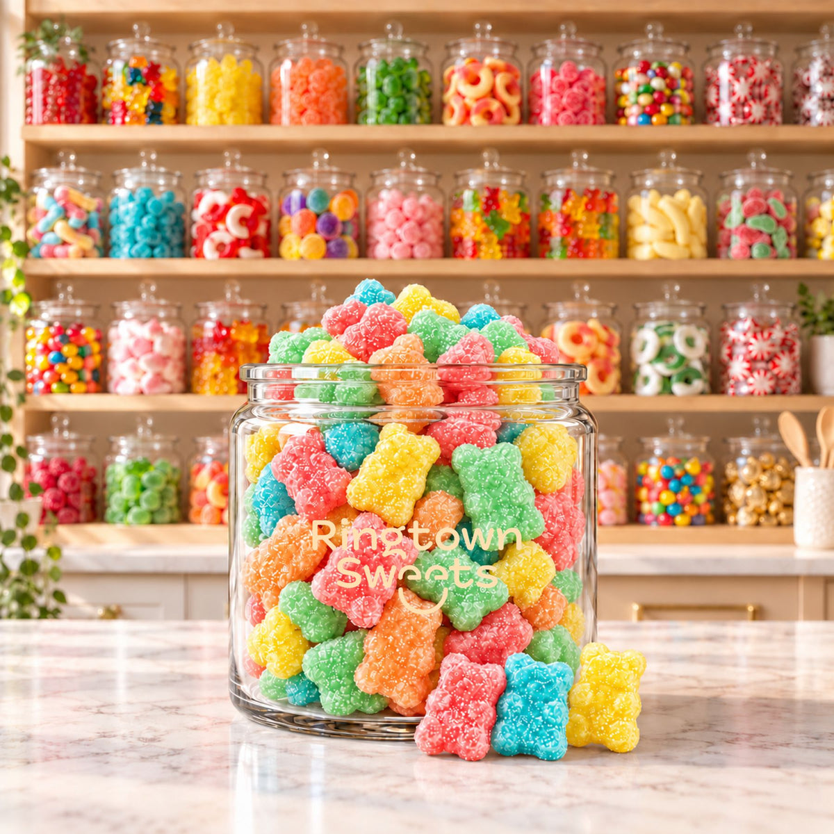 Ringtown Sweets Sour Neon Gummy Bears Candy
