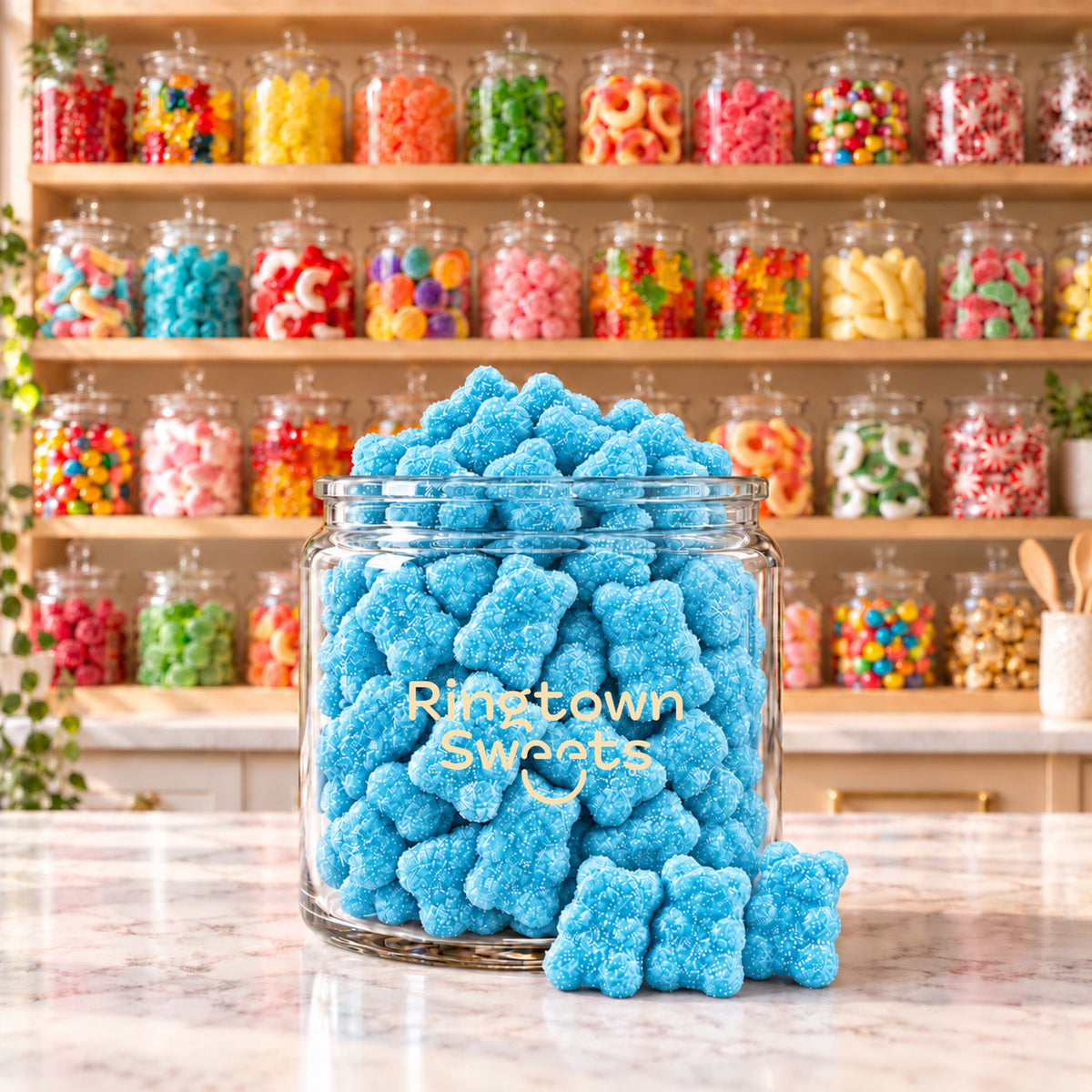 Raspberry Bush Color Ringtown Sweets Sour Blue Raspberry Gummy Bears Candy – Candy In Bulk