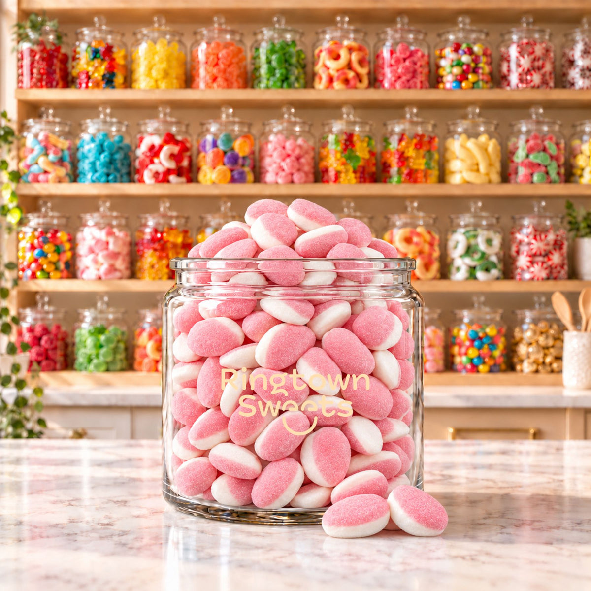 Ringtown Sweets Strawberry Drops Puffy Gummy Candy