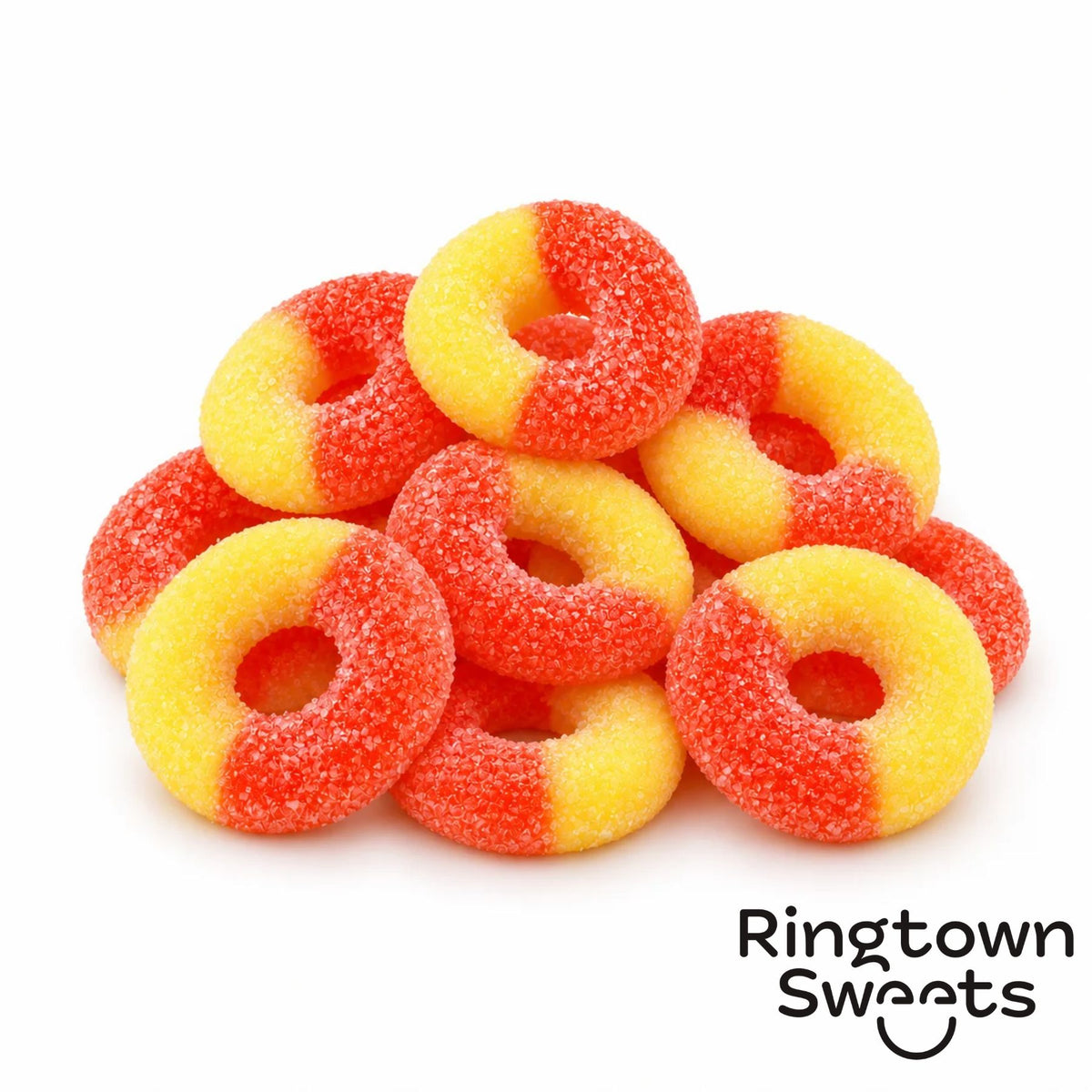 Ringtown Sweets Sour & Sweet Peach Rings Candy