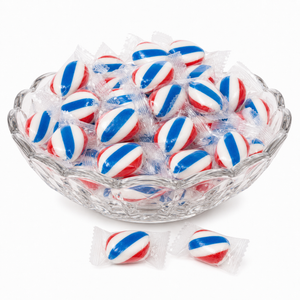Atkinson's Red, White & Blue Mint Twist Candy – Individually Wrapped – Bulk Value Bag