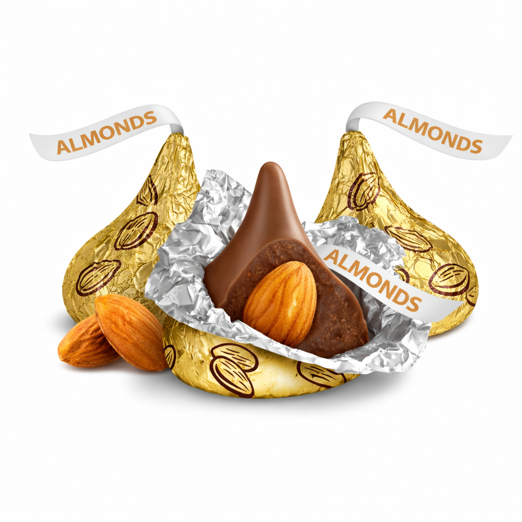 Hershey's Kisses Milk Chocolate with Almonds – Bulk Value Bag