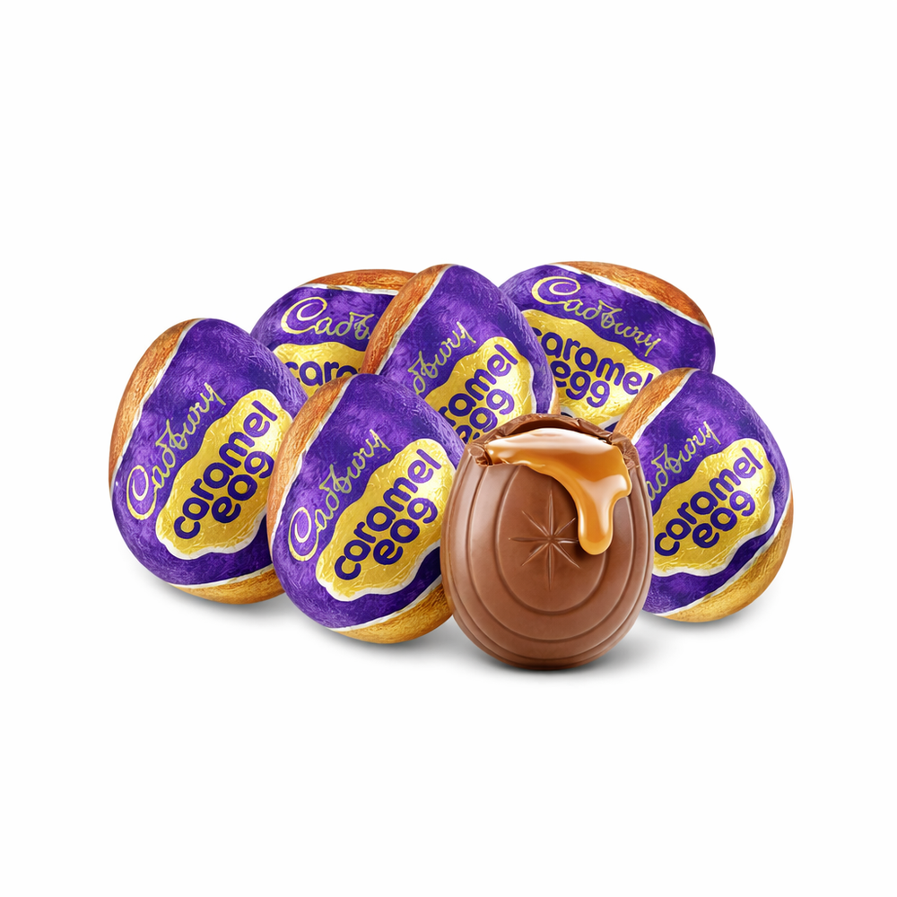 Cadbury Mini Caramel Eggs Milk Chocolate Candy – 0.31 oz Each – Bulk Value Bag