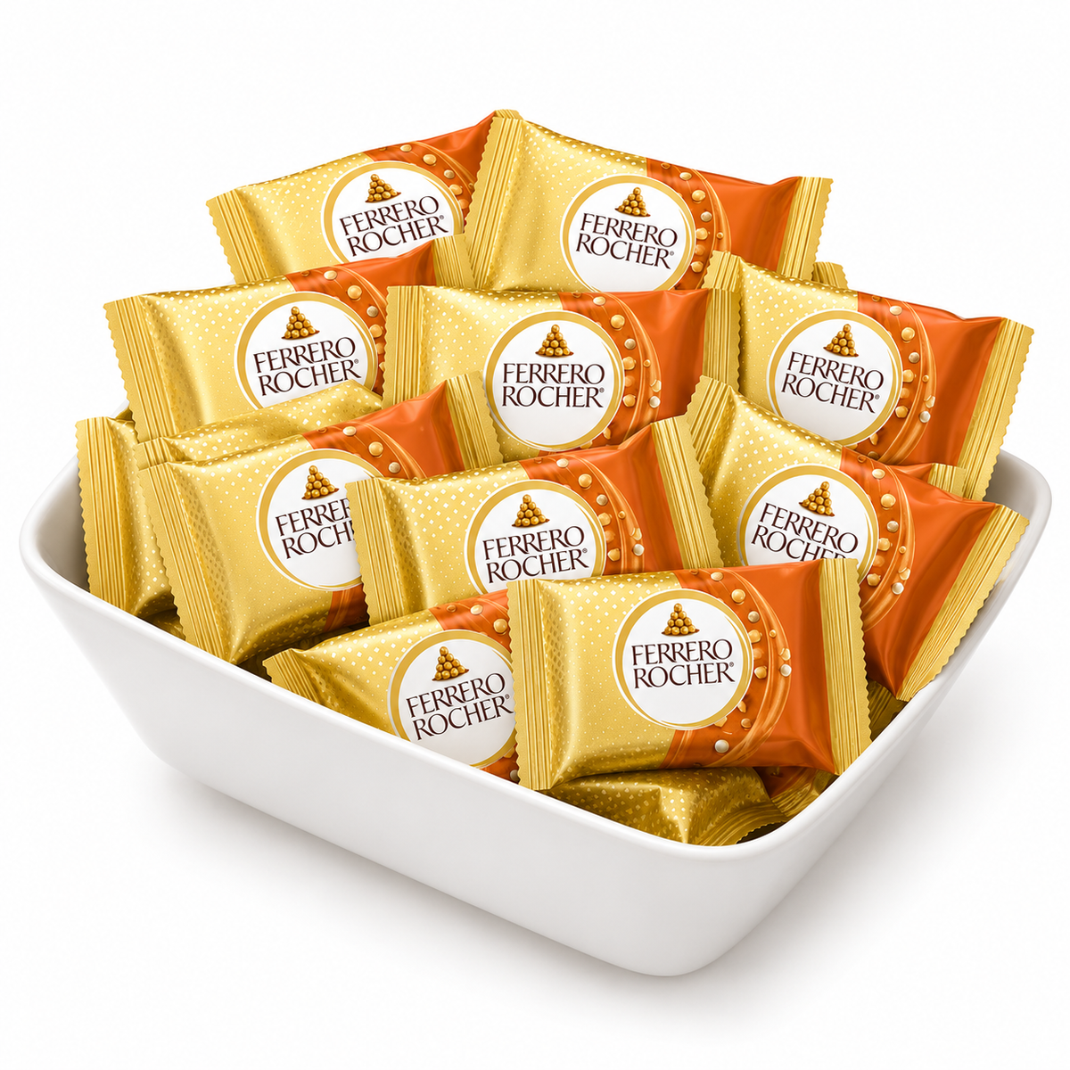 Ferrero Rocher Caramel Hazelnut chocolate Squares – Individually wrapped – Bulk Value Bag