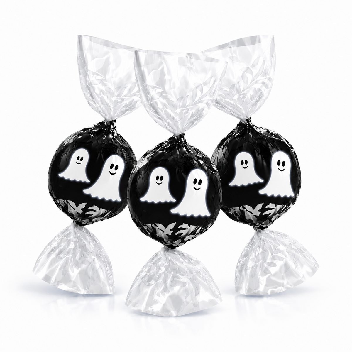 Lindt LINDOR Halloween Ghost Wrapper Milk & White Chocolate Truffles – Bulk Value Bag