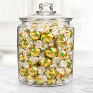 Lindt LINDOR White Chocolate Truffles – Holiday Wrappers – Bulk Value Bag