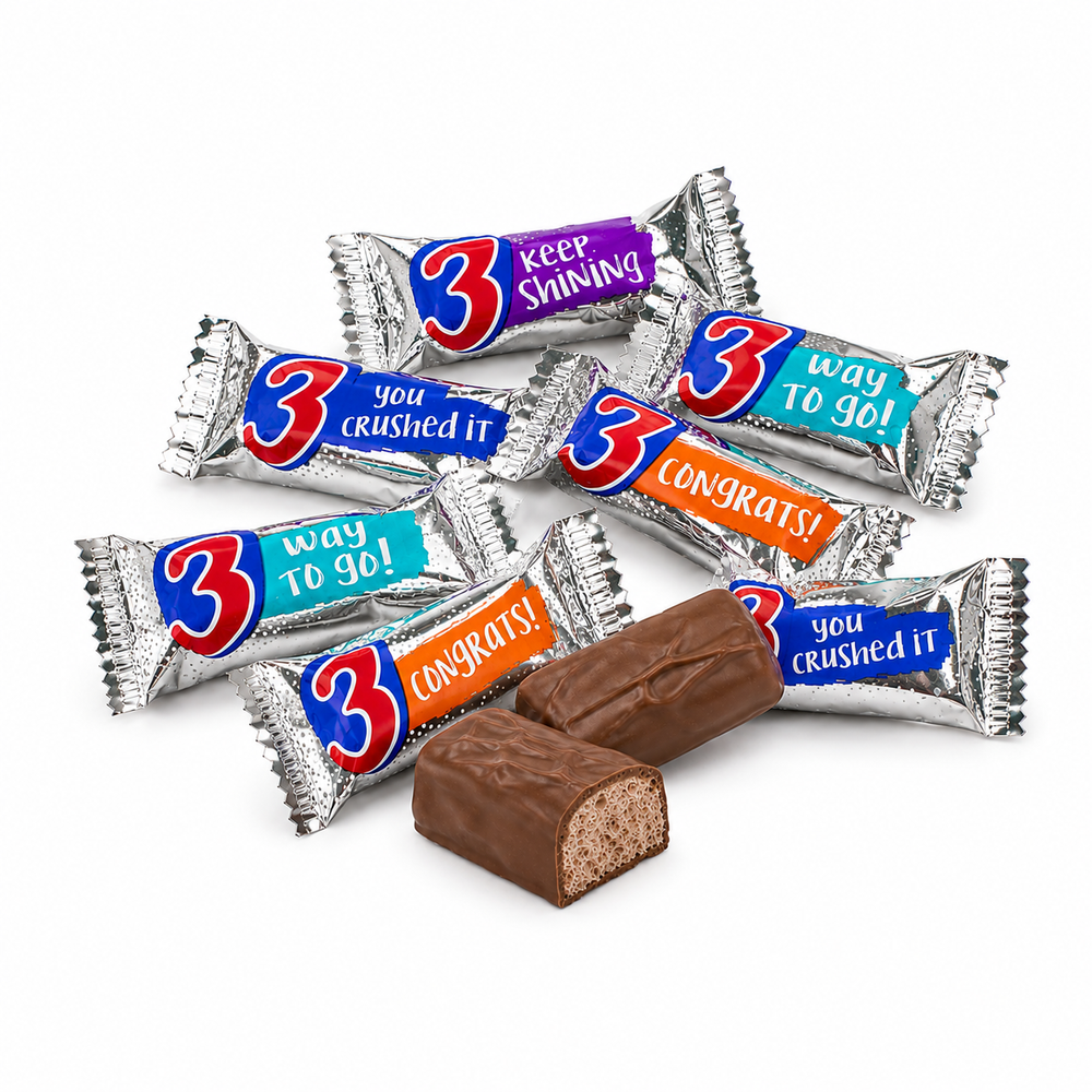 3 Musketeers Chocolate Candy Bar – Fun Size – Bulk Value Bag