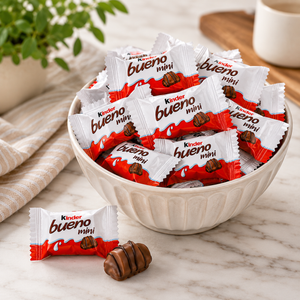 Kinder Bueno Minis – Crispy Milk Chocolate Wafer with Hazelnut Cream – Bulk Value Bag